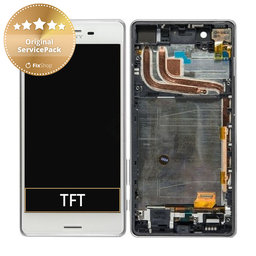 Sony Xperia X Performance F8131, F8132 - LCD Displej + Dotykové Sklo + Rám (White) - 1302-3675 Genuine Service Pack