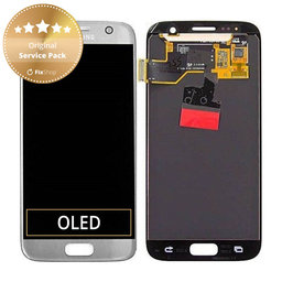 Samsung Galaxy S7 G930F - LCD Displej + Dotykové Sklo (Silver) - GH97-18523B, GH97-18761B, GH97-18757B Genuine Service Pack