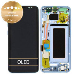 Samsung Galaxy S8 G950F - LCD Displej + Dotykové Sklo + Rám (Coral Blue) - GH97-20457D, GH97-20473D, GH97-20458D, GH97-20629D Genuine Service Pack