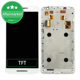 Motorola Moto X Play XT1562 - LCD Displej + Dotykové Sklo + Rám (White) TFT