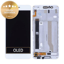 Asus Zenfone 3 Max ZC520TL - LCD Displej + Dotykové Sklo + Rám (Glacier Silver) - 90AX0087-R20010, 90AX0084-R20010 Genuine Service Pack