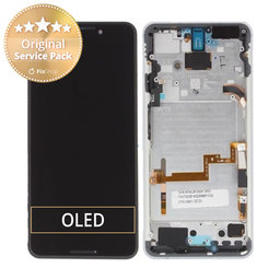 Google Pixel 3 - LCD Displej + Dotykové Sklo + Rám (Clearly White) - 20GB1WW0S03 Genuine Service Pack