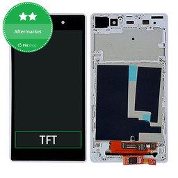 Sony Xperia Z1 L39h - LCD Displej + Dotykové Sklo + Rám (White) TFT