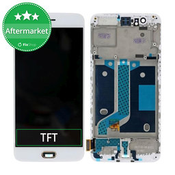 OnePlus 5 - LCD Displej + Dotykové Sklo + Rám (White) TFT