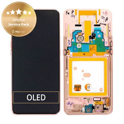 Samsung Galaxy A80 A805F - LCD Displej + Dotykové Sklo + Rám (Angel Gold) - GH82-20348C, GH82-20368C, GH82-20390C Genuine Service Pack