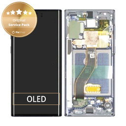 Samsung Galaxy Note 10 - LCD Displej + Dotykové Sklo + Rám (Aura Glow) - GH82-20817C, GH82-20818C Genuine Service Pack