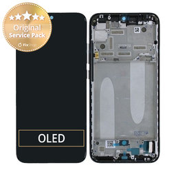 Xiaomi Mi A3 - LCD Displej + Dotykové Sklo + Rám (Black) - 5606101260B6 Genuine Service Pack