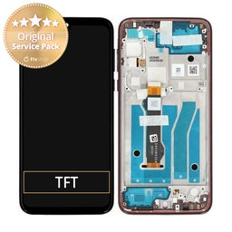 Motorola Moto G8 Plus - LCD Displej + Dotykové Sklo + Rám (Dark Red) - 5D68C15529 Genuine Service Pack