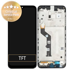 Motorola Moto E7 Plus XT2081 - LCD Displej + Dotykové Sklo + Rám (Black) - 5D68C17416 Genuine Service Pack