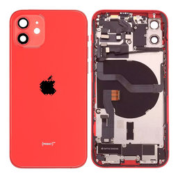 Apple iPhone 12 - Zadný Housing s Malými Dielmi (Red)