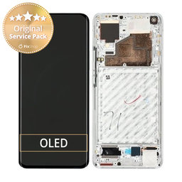 Xiaomi Mi 11, Mi 11 Pro - LCD Displej + Dotykové sklo + Rám (Cloud White) - 56000700K200 Genuine Service Pack