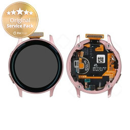 Samsung Galaxy Watch Active 2 40mm R830, R835 - LCD Displej + Dotykové Sklo + Rám (Gold) - GH82-21104B Genuine Service Pack