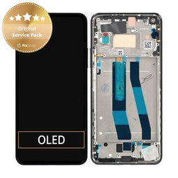 Xiaomi 11 Lite 5G NE 2109119DG 2107119DC - LCD Displej + Dotykové Sklo + Rám (Truffle Black) - 5600030K9D00 Genuine Service Pack