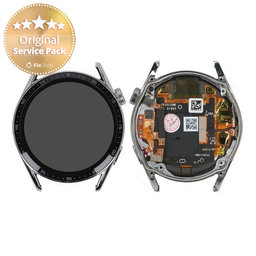 Huawei Watch GT 3 JPT-B19 46mm - LCD Displej + Dotykové Sklo + Rám (Silver) - 02354QMS Genuine Service Pack