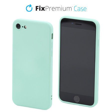 FixPremium - Silikónové Puzdro pre iPhone 7, 8, SE 2020 a SE 2022, light cyan