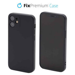 FixPremium - Silikónové Puzdro pre iPhone 12 mini, čierna