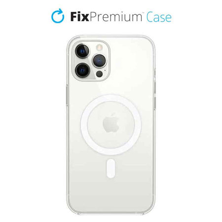 FixPremium - Silikónové Puzdro s MagSafe pre iPhone 12 Pro Max, transparentná