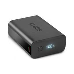 SBS - PowerBank s LCD 20 000 mAh, USB, USB-C PowerDelivery 20W, čierna