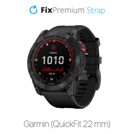 FixPremium - Silikónový Remienok pre Garmin (QuickFit 22mm), čierny