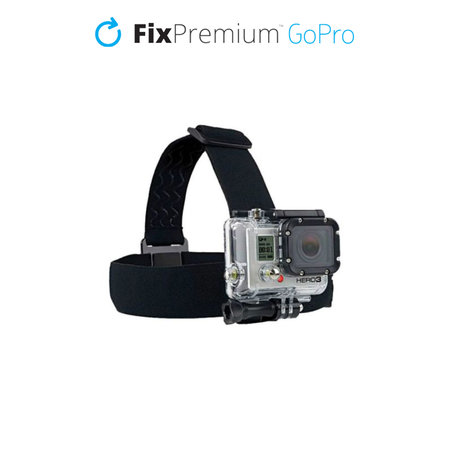 FixPremium - Držiak na Hlavu pre GoPro, čierny