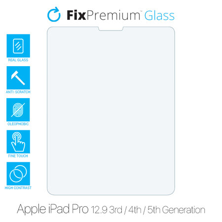 FixPremium Glass - Tvrdené Sklo pre Apple iPad Pro 12.9" (3rd Gen 2018, 4th Gen 2020, 5th Gen 2021, 6th Gen 2022)