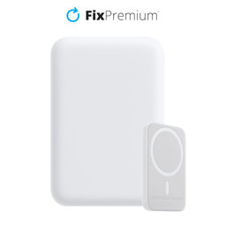 FixPremium - MagSafe PowerBank 5000 mAh, biela