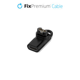 FixPremium - Redukcia USB-C na Garmin Konektor pre Hodinky, čierna