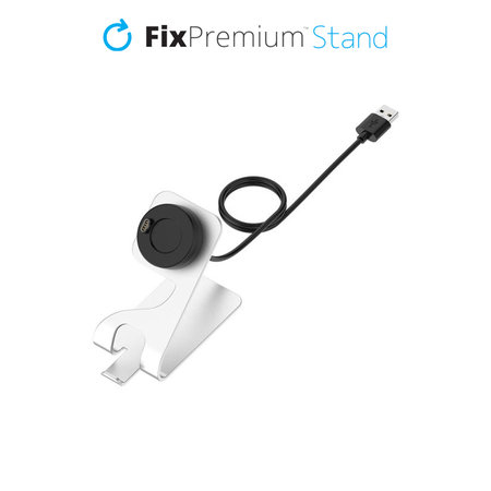 FixPremium - Nabíjací Stojan pre Garmin Hodinky, strieborná