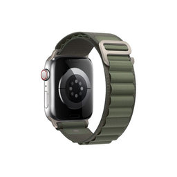 FixPremium - Remienok Alpine Loop pre Apple Watch (42, 44, 45 a 49mm), zelená