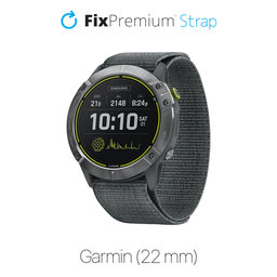 FixPremium - Nylonový Remienok pre Garmin (22mm), šedá