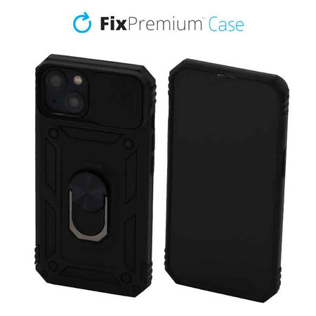 FixPremium - Puzdro CamShield pre iPhone 13 a 14, čierna