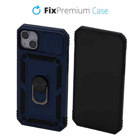 FixPremium - Puzdro CamShield pre iPhone 14 Plus, modrá