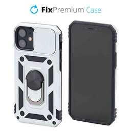 FixPremium - Puzdro CamShield pre iPhone 12 mini, biela