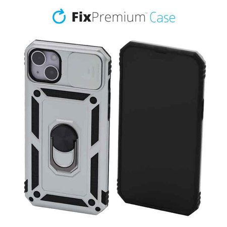 FixPremium - Puzdro CamShield pre iPhone 14 Plus, biela