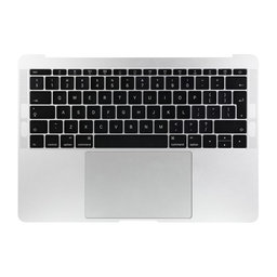 Apple MacBook Pro 13" A1708 (Late 2016 - Mid 2017) - Horný Rám Klávesnice + Klávesnica UK + Mikrofón + Trackpad + Reproduktory (Silver)