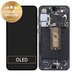 Samsung Galaxy S23 Plus S916B - LCD Displej + Dotykové Sklo + Rám (Phantom Black) - GH82-30478A, GH82-30476A, GH82-30477A Genuine Service Pack