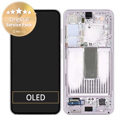 Samsung Galaxy S23 S911B - LCD Displej + Dotykové Sklo + Rám (Lavender) - GH82-30481D, GH82-30480D Genuine Service Pack