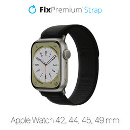 FixPremium - Remienok Trail Loop pre Apple Watch (42, 44, 45 a 49mm), čierna