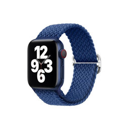 FixPremium - Remienok Solo Loop pre Apple Watch (42, 44, 45 a 49mm), dark blue