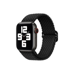 FixPremium - Remienok Solo Loop pre Apple Watch (38, 40 a 41mm), čierna