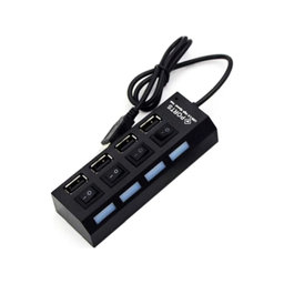 FixPremium - USB Hub s Vypínačom pre 4 USB, čierna