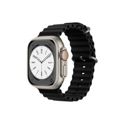 FixPremium - Remienok Ocean Loop pre Apple Watch (38, 40 a 41mm), čierna