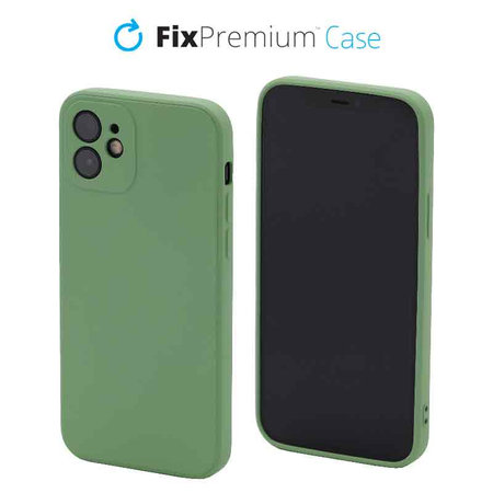 FixPremium - Puzdro Rubber pre iPhone 12 a 12 Pro, zelená