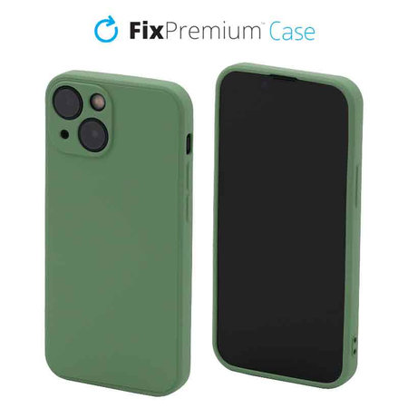 FixPremium - Puzdro Rubber pre iPhone 13 mini, zelená