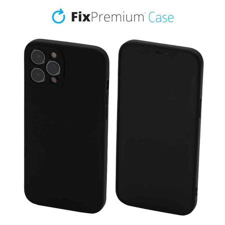 FixPremium - Puzdro Rubber pre iPhone 12 Pro Max, čierna