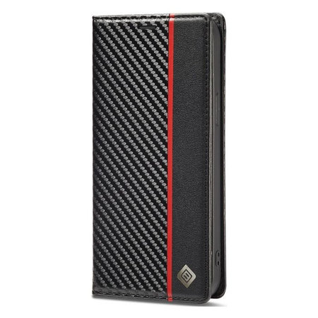 FixPremium - Puzdro Carbon Wallet pre iPhone 11, čierna