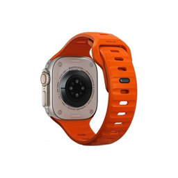 FixPremium - Remienok Sport Silicone pre Apple Watch (42, 44, 45 a 49mm), oranžová