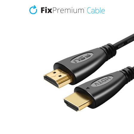 FixPremium - HDMI / HDMI Kábel, HDMI 2.0 (1m), čierna