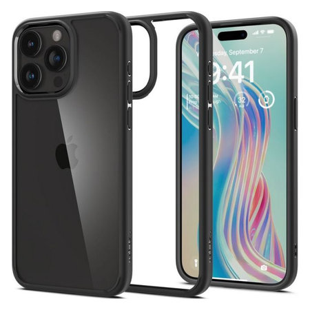 Spigen - Puzdro Ultra Hybrid pre iPhone 15 Pro Max, Matte Black