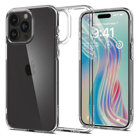 Spigen - Puzdro Ultra Hybrid pre iPhone 15 Pro, Crystal Clear